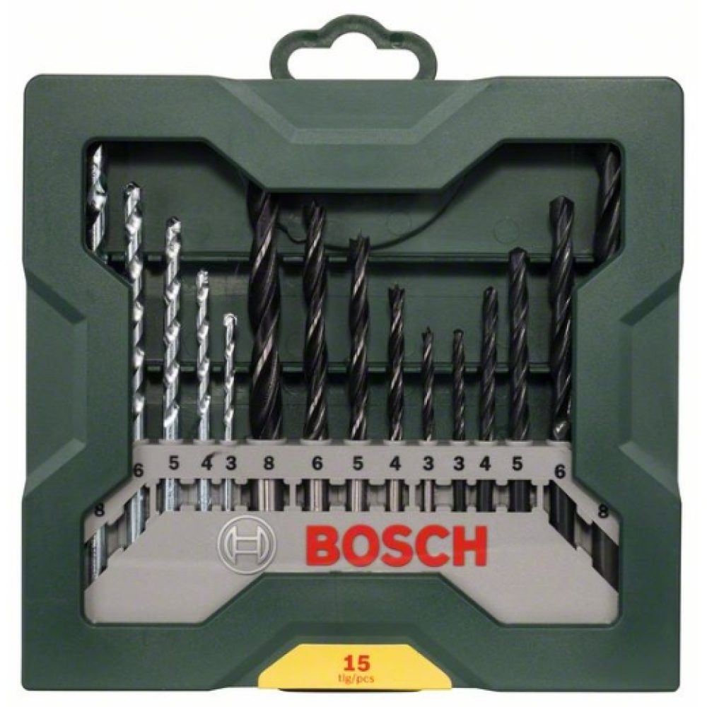 BOSCH SET 15 BROCAS 5METAL 5PIEDRA 5 MADER 3 4 5 6