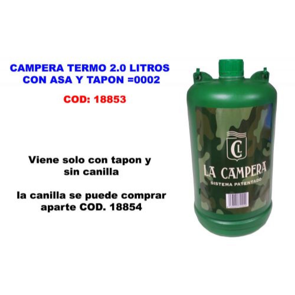 CAMPERA TERMO 2 0 L CON ASA Y TAPON