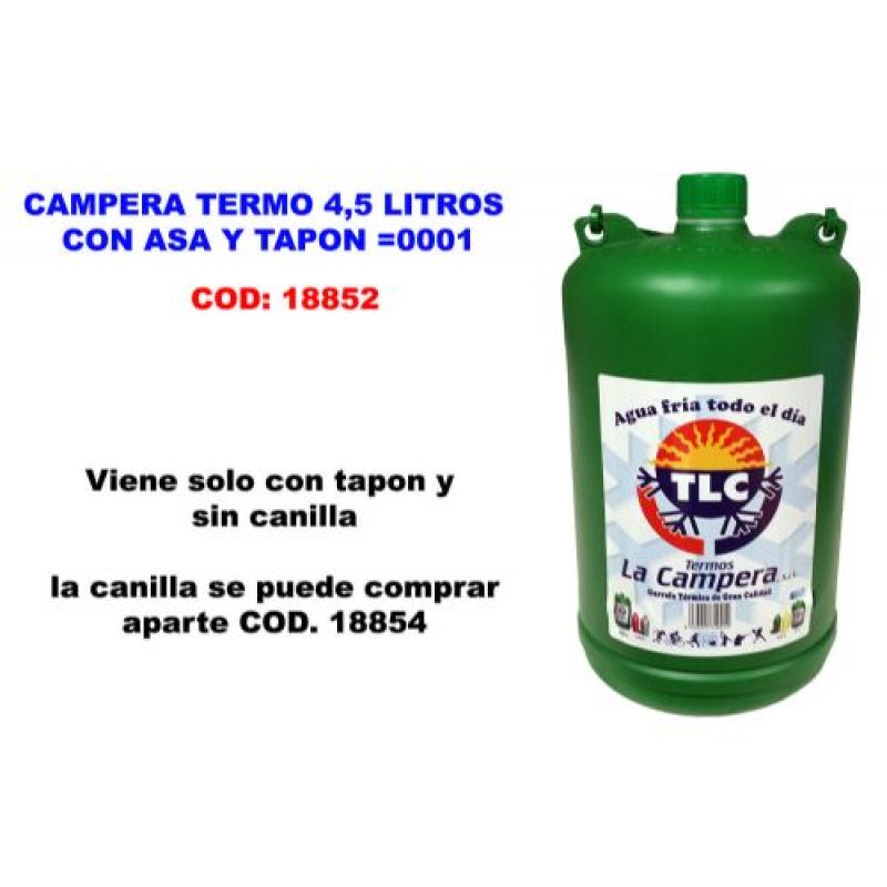 CAMPERA TERMO 4 5L CON ASA Y TAPON