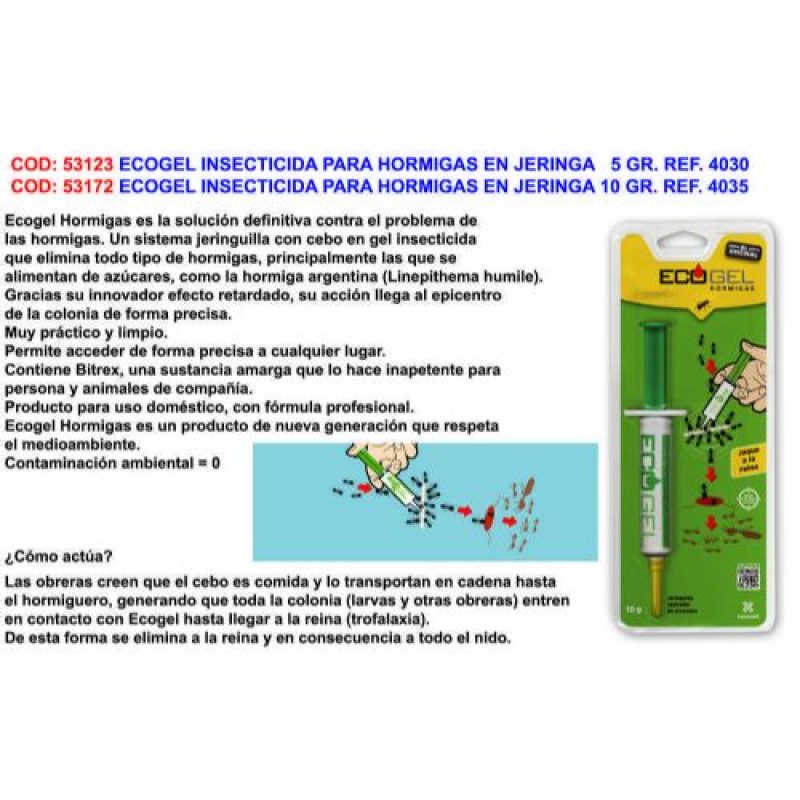 ECOGEL INSECTICIDA PARA HORMIGAS EN JERINGA 10GR