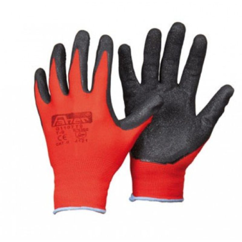 GUANTE IMPREGNADO NITRILO FOAM ROJO 4121*T 10