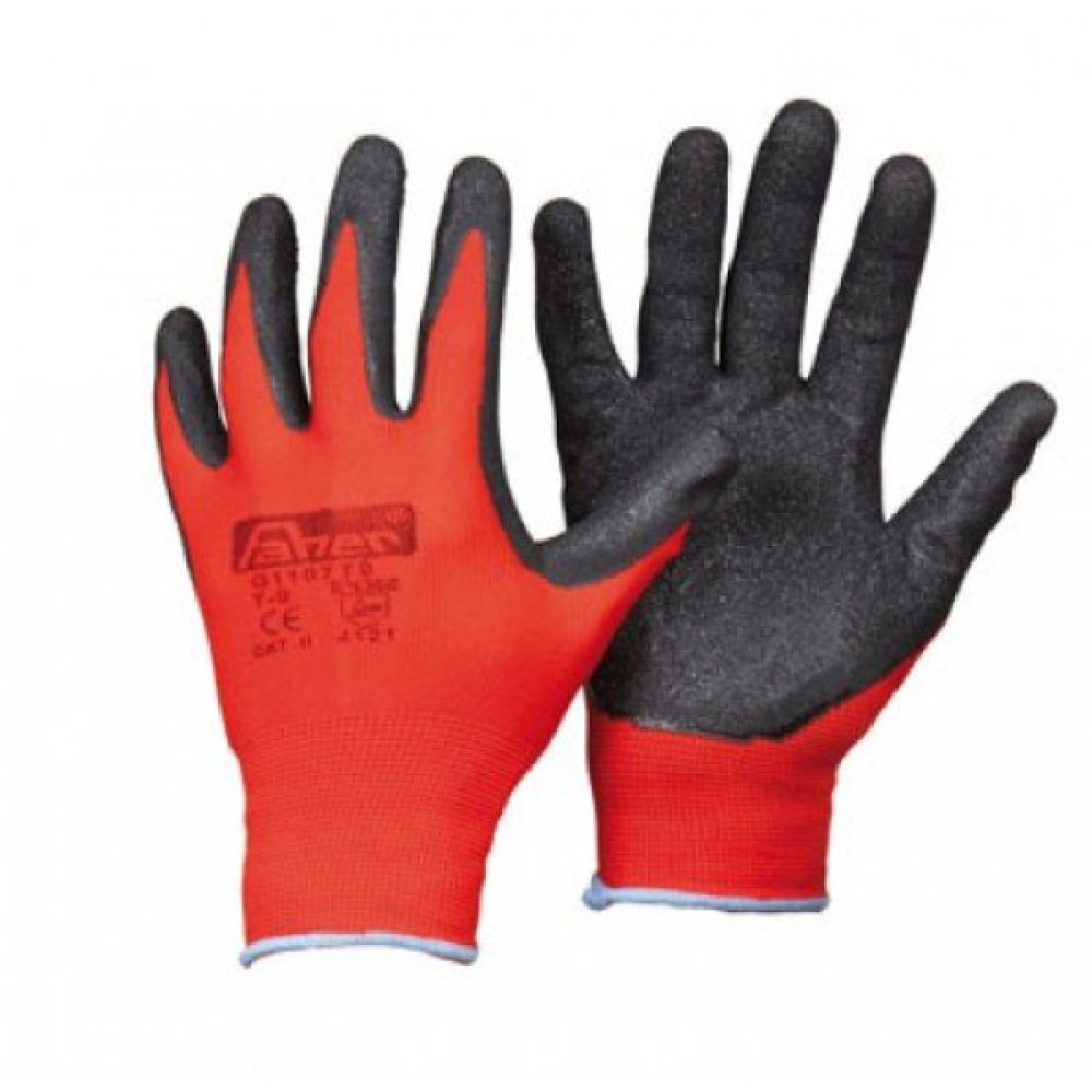 GUANTE IMPREGNADO NITRILO FOAM ROJO 4121*T 7