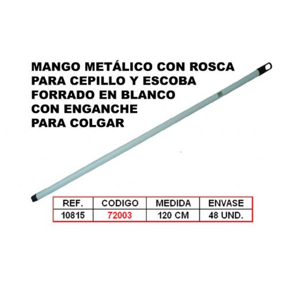 MANGO CEPILLO METAL FORRADO BLANCO 1 20