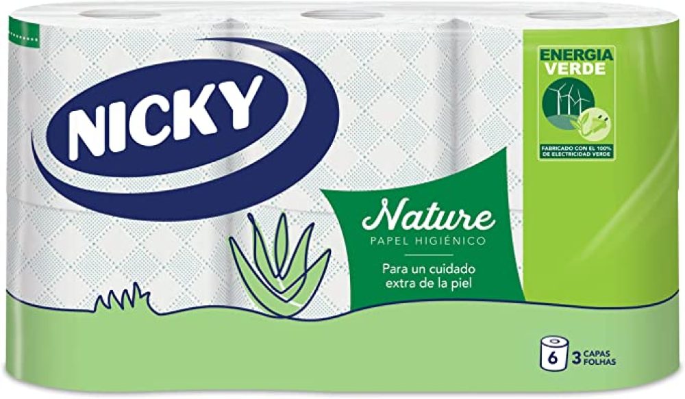 PAPEL HIGIENICO NICKY NATURE ALOE VERA PACK 3