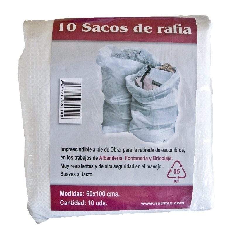 SACOS RAFIA PACK 10 55X95CM