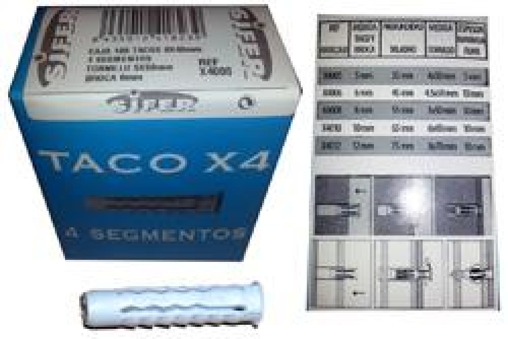 SIFER TACO CAJA 150 4 SEGMENTOS 5 X 25MM