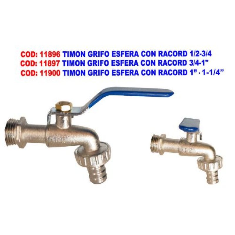 TIMON GRIFO ESFERA CON RACORD 1/2-3/4